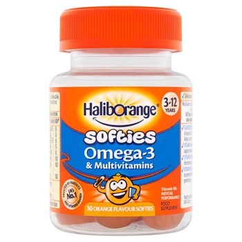 Haliborange 30 Omega-3 & Multivitamins Orange Flavour Softies 3-12 Years