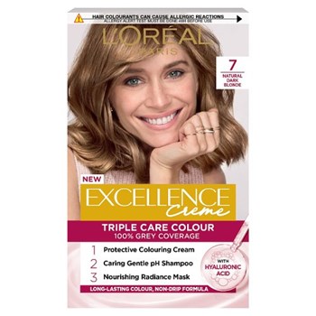 Excellence Créme 7 Dark Blonde: 100% Grey, Nourished Shine.