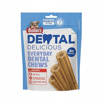 BAKERS Dental Delicious Medium Chicken Dog Chews 200g