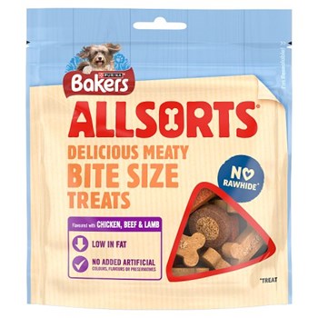BAKERS Allsorts Chicken, Beef and Lamb Dog Treats 98g