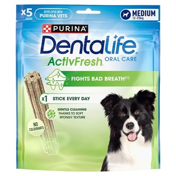 DENTALIFE ActivFresh Medium Dental Chicken Dog Chews 5 Sticks