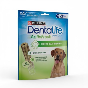 DENTALIFE ActivFresh Large Dental Chicken Dog Chews 4 Sticks