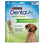 DENTALIFE ActivFresh Large Dental Chicken Dog Chews 4 Sticks