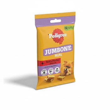 PEDIGREE JUMBONE Mini Small Dog Treats Beef and Poultry 4 Chews