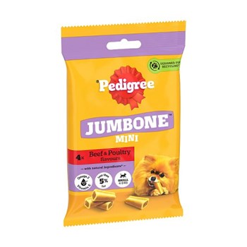 PEDIGREE JUMBONE Mini Small Dog Treats Beef and Poultry 4 Chews