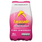Lucozade Energy Zero Sugar Drink Pink Lemonade 4x380ml