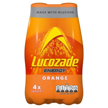 Lucozade Energy Drink Orange 4x380ml