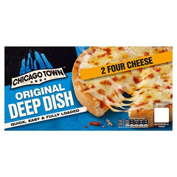 Chicago Town 2 Original Deep Dish Four Cheese Pizza 2 x 148g
