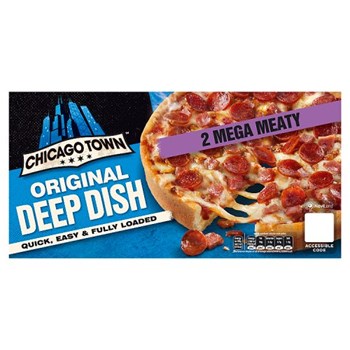 Chicago Town Original Deep Dish 2 Mega Meaty Pizza 2 x 157g (314g)