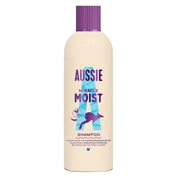 Aussie Miracle Moist Shampoo 300ml. Moisture-Quenching Formula to Revive Dry Hair