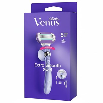 Gillette Venus Extra Smooth Swirl Women’s Razor, 1 Refill Razor Cartridges