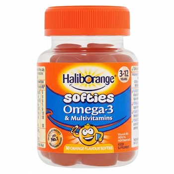 Haliborange 30 Omega-3 & Multivitamins Orange Flavour Softies 3-12 Years