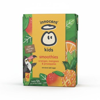 innocent Kids Smoothies Oranges, Mangoes & Pineapples 4 x 150ml