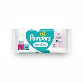 Pampers Sensitive Baby Wipes 1 Pack of 52 Wipes = 52 Baby Wet Wipes