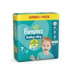 Pampers Baby-Dry Size 7, 58 Nappies, 15kg+, Jumbo+ Pack
