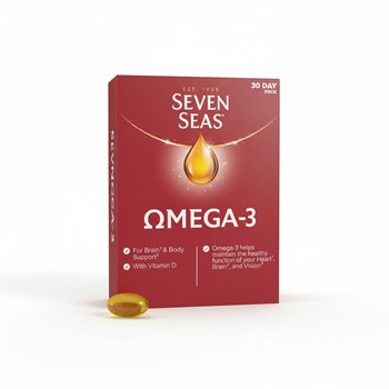 Seven Seas Omega-3 Fish Oil + Vitamin D For Whole Body Health, 30 One-A-Day Capsules, 1 Month Supply