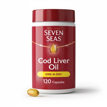 Seven Seas Cod Liver Oil One-A-Day Omega-3 Fish Oil & Vitamin D, 120 Capsules, 4 Months Supply