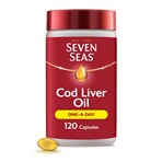 Seven Seas Cod Liver Oil One-A-Day Omega-3 Fish Oil & Vitamin D, 120 Capsules, 4 Months Supply