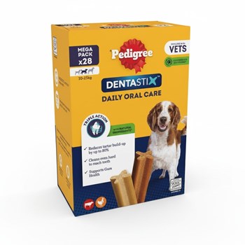 PEDIGREE® DENTASTIX™ Daily Dental Chews Medium Dog Treat 28 Sticks