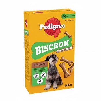 PEDIGREE BISCROK Gravy Bone Biscuits Dog Treats 400g