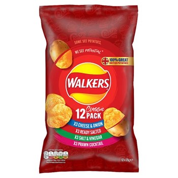 Walkers Classic Pack 12 x 25g