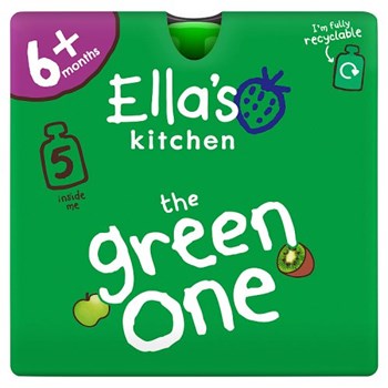 Ella's Kitchen the Green One Squished Smoothie Fruits 5 x 90g (450g)