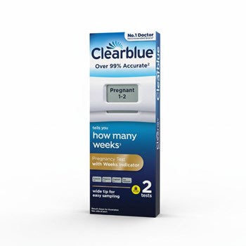 Clearblue Pregnancy Test Digital with Weeks Indicator, 2 Digital Tests