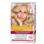 Excellence Créme 9 Light Blonde: 100% Grey, enhanced quality & shine, for radiant hair.