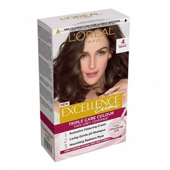 Excellence Créme 4 Brown: 100% Grey, 10x Nourished, 2x Shinier for visibly better hair.