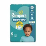 Pampers Baby-Dry Size 5, 39 Nappies, 11kg-16kg, Essential Pack