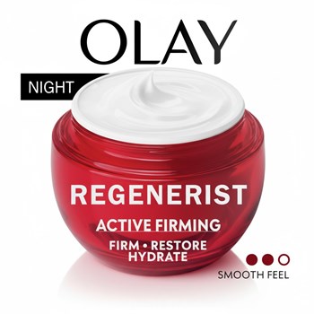 Olay Regenerist Night Face Cream Moisturiser with Anti-ageing Niacinamide and Peptides 50ml