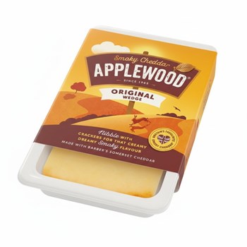 Applewood Smoke Flavoured Cheddar Cheese Wedge 185g