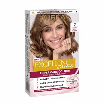 Excellence Créme 7 Dark Blonde: 100% Grey, nourished shine, for luminous dark blonde.