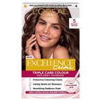 Excellence Créme 5 Natural Brown: 100% Grey, superior hair quality, long-lasting color.