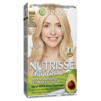 Garnier Nutrisse Ultra Crème Dye, Holly Willoughby, 10.01 Natural Baby Blonde