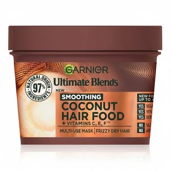 Garnier Ultimate Blends Hair Food, Coconut Oil 3-in-1 Frizzy Hair Mask Treatment, 400ml