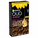 Garnier Olia 6.3 Golden Lt Brown: 100% Grey Coverage, No Ammonia, for luminous golden tones.