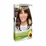 Garnier Nutrisse Ultra Crème Dye, Vegan, 5 Mocha Brown, vibrant and long-lasting hair color.