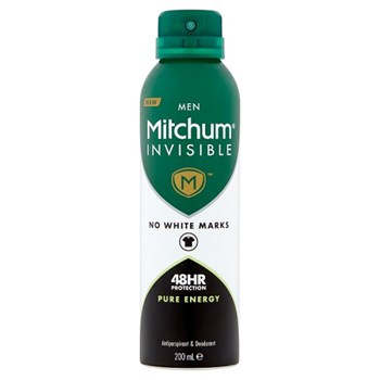 Mitchum Invisible Men 48HR Protection Pure Energy Anti-Perspirant & Deodorant 200ml