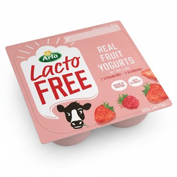 Arla Lactofree Real Fruit Yogurts 4 x 125g (500g)
