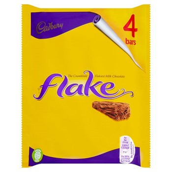 Cadbury Flake Chocolate Bar 4 Pack 102g