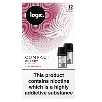 Logic Compact E-Liquid Pods Cherry Flavour 12mg 2 x 1.7ml
