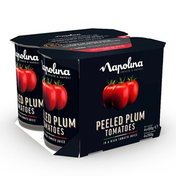 Napolina Peeled Plum Tomatoes in a Rich Tomato Juice 4 x 400g