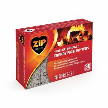 Zip High Performance Energy Firelighters 30 Cubes