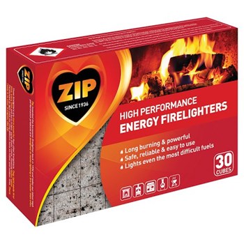 Zip High Performance Energy Firelighters 30 Cubes