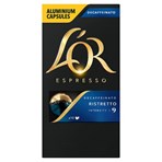 L'OR Espresso Ristretto Decaf Intensity 9 Aluminium Coffee Pods x10
