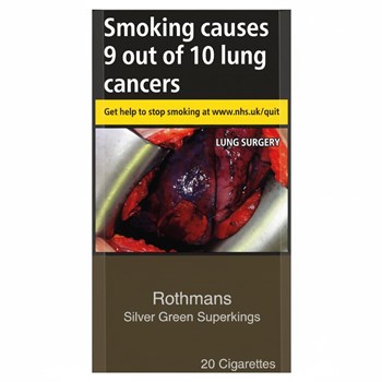 Rothmans Silver Green Superkings 20 Cigarettes