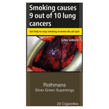 Rothmans Silver Green Superkings 20 Cigarettes