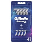 Gillette Sensor3 Comfort Men's Disposable Razor, 4 Count