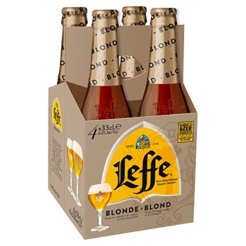 Leffe Blonde Abbey Beer Bottles 4 x 330ml